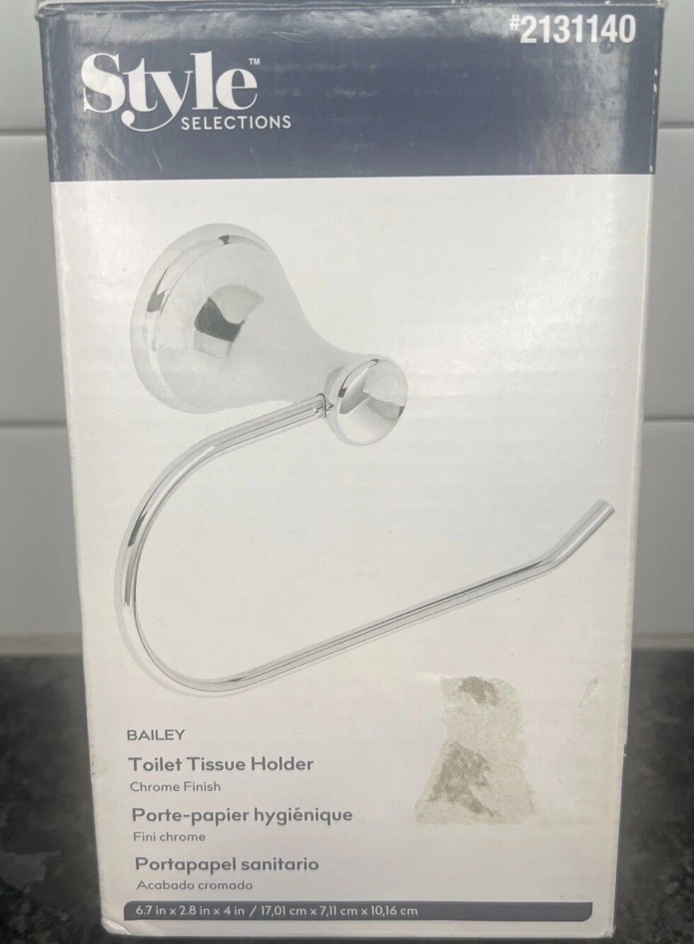 Style Selections Bailey Toilet Paper Holder Wall Mount Chrome #2131140